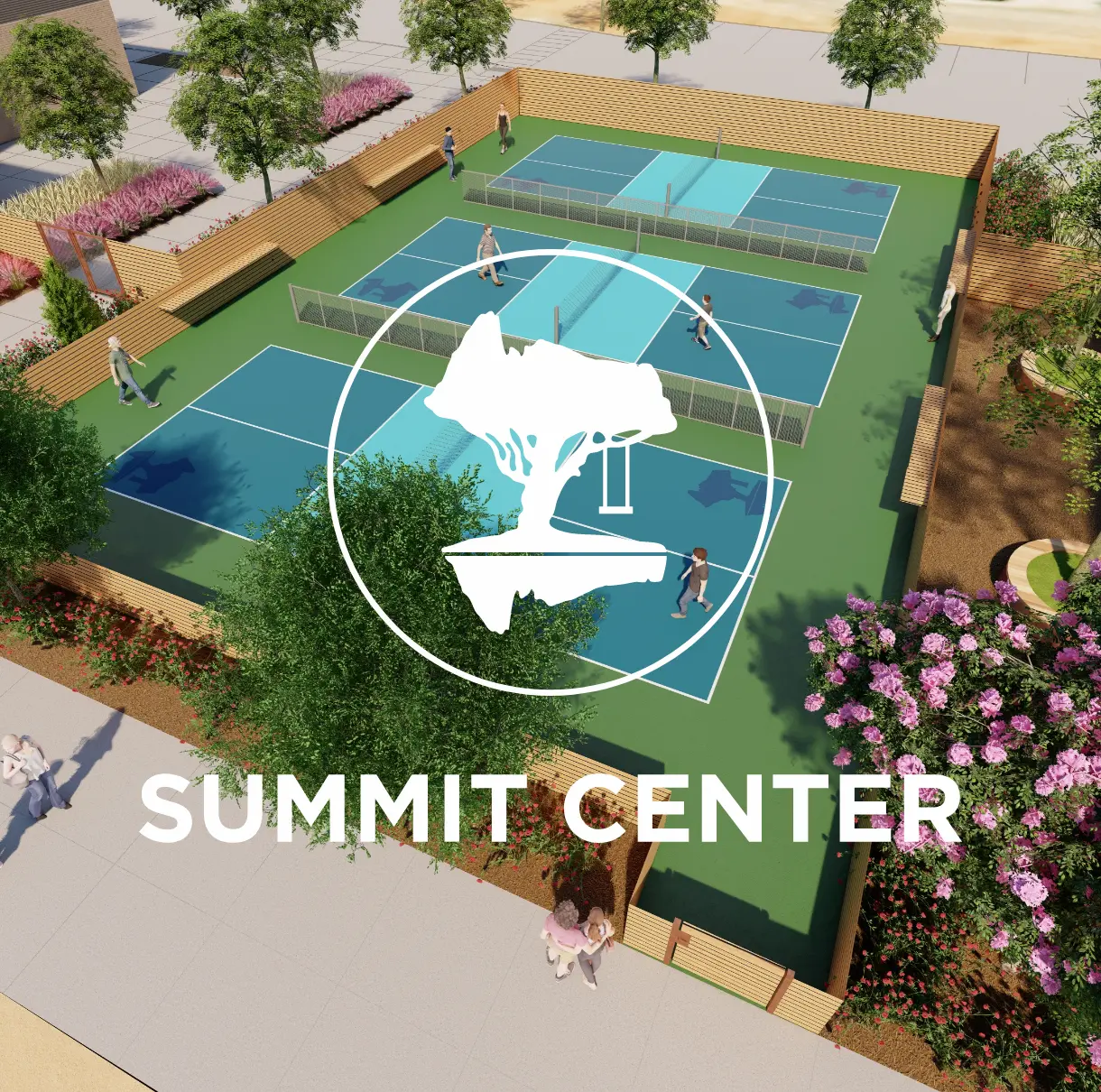 rendering and logo from summit center project